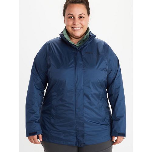 Marmot PreCip Eco Jackets - Womens Rain Jacket Navy CA7198632 Canada